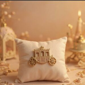 Juicy Couture Princess Pink Enamel & Gold Tone Carriage Charm